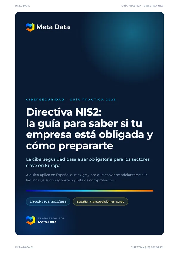 Portada de la guía Directiva NIS2 de Meta-Data